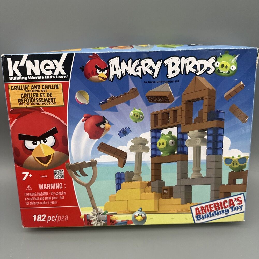 K'NEX Angry Birds Grillin And Chillin  182 PCS - Building Set - NEW Damaged Box